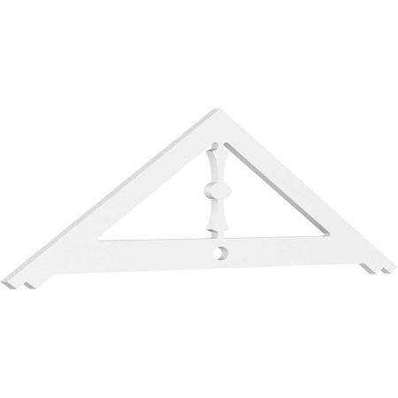 Ekena Millwork Pitch Artisan Architectural Grade PVC Gable Pediment, 60"W x 17 1/2"H x 1"P (7/12) GPP060X018X100ART
